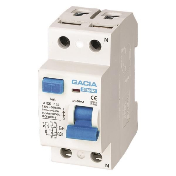 GAGIA SR6HM TYPE AC  2x40Α 2P 30mA 6kA  ΡΕΛΕ ΔΙΑΡΡΟΗΣ ΔΙΠΟΛΙΚΟ