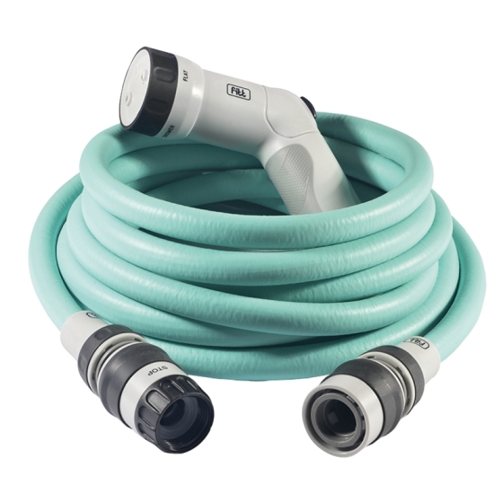 ΛΑΣΤΙΧΟ ΚΗΠΟΥ ΣΙΛΙΚΟΝΟΥΧΟ ΕΠΕΚΤΕΙΝΟΜΕΝΟ ΙΤΑΛΙΑΣ 1/2'' 15m ΜΕ ΠΙΣΤΟΛΙ ΠΟΤΙΣΜΑΤΟΣ AQUAMARINE     FITT IKON