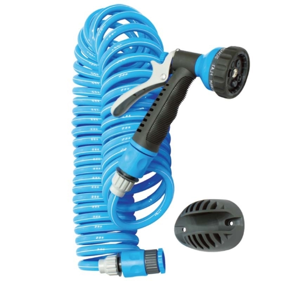 ΛΑΣΤΙΧΟ ΠΟΤΙΣΜΑΤΟΣ 3/8'' ΣΠΙΡΑΛ ΜΕ ΡΑΚΟΡ & ΣΥΝΔΕΣΜΟ ΒΡΥΣΗΣ ΚΑΙ ΠΙΣΤΟΛΙ ΨΕΚΑΣΜΟΥ  AQUACRAFT