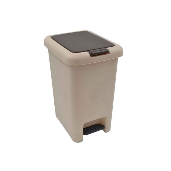 ΚΑΔΟΣ ΑΠΟΡΡΙΜΑΤΩΝ  20Lit  ΠΛΑΣΤΙΚΟΣ ΔΙΠΟΡΤΟΣ  435x255x342mm  ΜΠΕΖ με ΚΑΦΕ ΚΑΠΑΚΙ  SIDIRELA Ε-3905