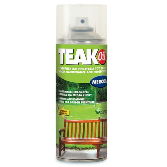MERCOLA TEAK OIL ΣΠΡΕΥ ΠΡΟΣΤΑΤΕΥΤΙΚΟ ΚΑΙ ΣΥΝΤΗΡΗΤΙΚΟ ΛΑΔΙ ΞΥΛΟΥ TEAK ΔΙΑΦΑΝΟ