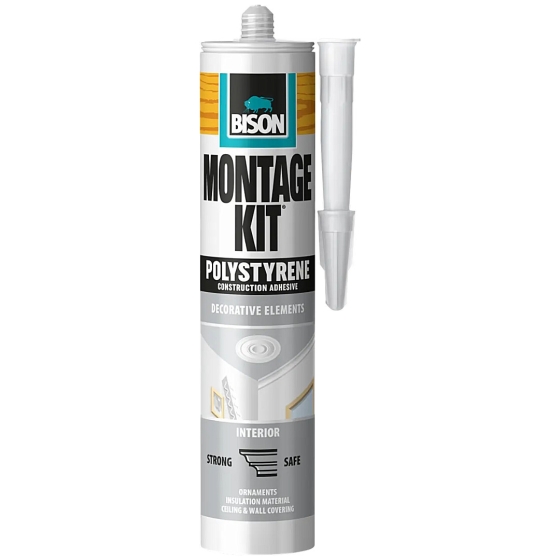 MONTAGEKIT POLYSTYRENE 470gr ΑΜΕΣΗΣ ΠΡΟΣΦΥΣΗΣ ΚΟΛΛΑ ΠΟΛΥΣΤΕΡΙΝΗΣ ΚΡΕΜ BISON 6307050