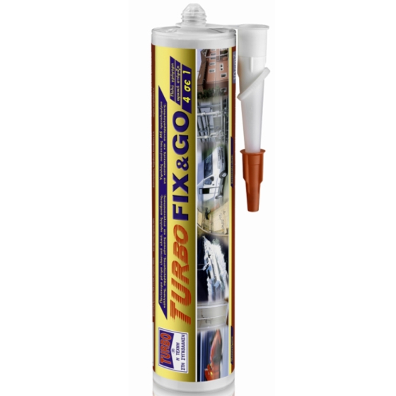 TURBO-FIX & GO 98457  290ml  ΓΚΡΙ ΥΒΡΙΔΙΚΟ ΣΦΡΑΓΙΣΤΙΚΟ / ΣΥΓΚΟΛΛΗΤΙΚΟ ΑΜΕΣΗΣ ΣΥΓΚΡΑΤΗΣΗΣ