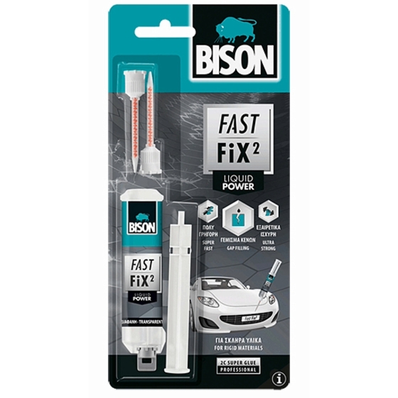 ΕΠΙΣΚΕΥΑΣΤΙΚΗ ΚΟΛΛΑ 2 ΣΥΣΤΑΤΙΚΩΝ ΔΙΑΦΑΝΗ ΤΑΧΕΙΑΣ ΩΡΙΜΑΝΣΗΣ 10gr     BISON FAST FIX LIQUID POWER