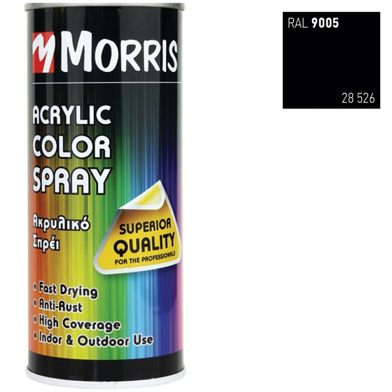 MORRIS ΣΠΡΕΥ RAL9005 ΜΑΥΡΟ ΓΥΑΛΙΣΤΕΡΟ 400ml