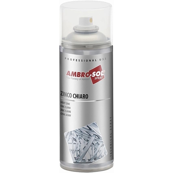 AMBRO-SOL ZINGO CHIARO Z350  ΣΠΡΕΥ ΨΥΧΡΟ ΓΑΛΒΑΝΙΣΜΑ ΑΣΗΜΙ 400ml