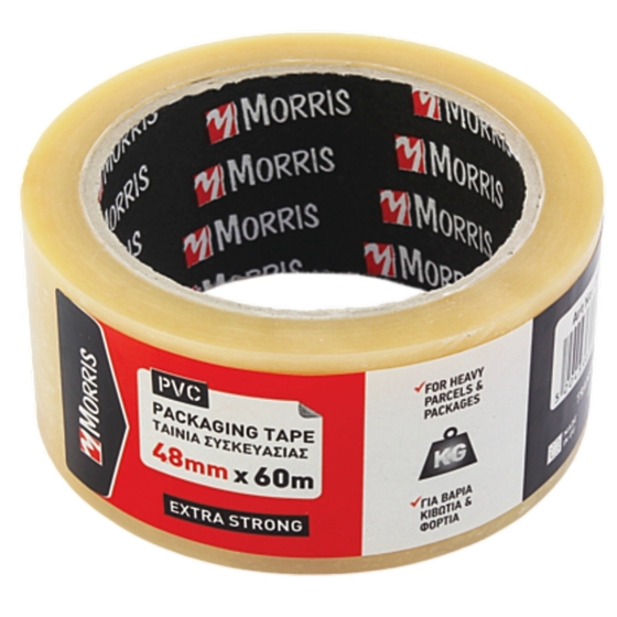 ΤΑΙΝΙΑ ΣΥΣΚΕΥΑΣΙΑΣ PVC ΔΙΑΦΑΝΗ 60m MORRIS