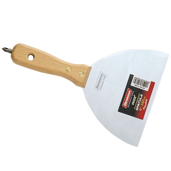 BENMAN 70599 125mm/5'' + ΜΥΤΗ ΣΠΑΤΟΥΛΑ inox ΛΑΜΑ ΞΥΛΙΝΗ ΛΑΒΗ