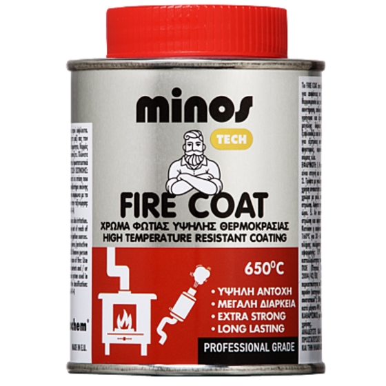 MINOS FIRE COAT ΧΡΩΜΑ ΥΨΗΛΗΣ ΘΕΡΜΟΚΡΑΣΙΑΣ 650°C ΜΑΥΡΟ