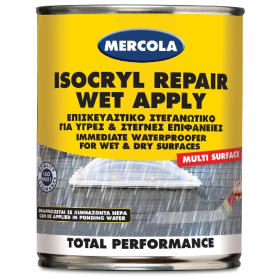 MERCOLA ISOCRYL REPAIR WET APPLY ΕΠΙΣΚΕΥΑΣΤΙΚΟ ΣΤΕΓΑΝΩΤΙΚΟ & ΜΟΝΩΤΙΚΟ ΙΝΟΠΛΙΣΜΕΝΟ 750ml ΛΕΥΚΟ