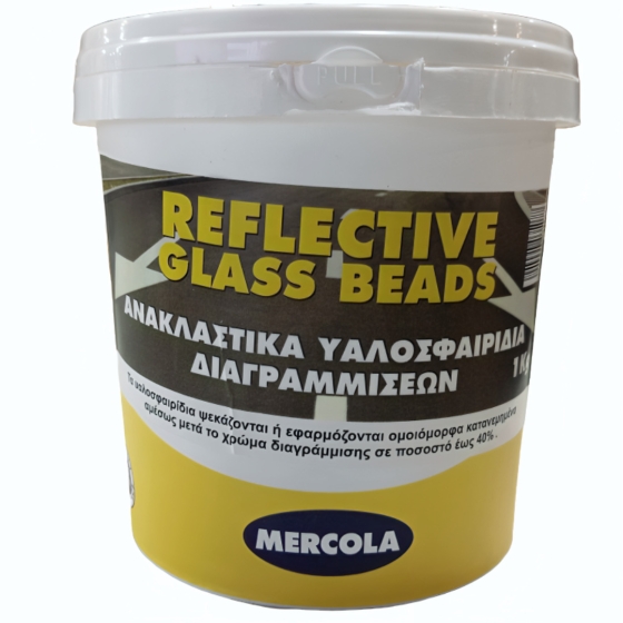 ΥΑΛΟΣΦΑΙΡΙΔΙΑ ΔΙΑΓΡΑΜΜΙΣΗΣ ΑΝΑΚΛΑΣΤΙΚΑ  1Kg  MERCOLA REFLECTIVE GLASS BEADS