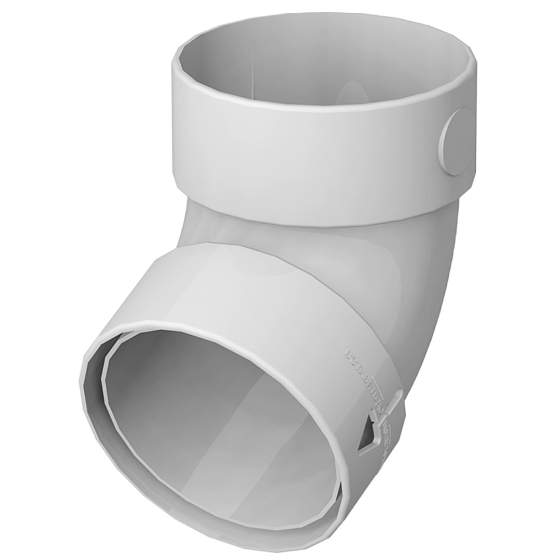 ΥΔΡΟΡΡΟΗ - ΓΩΝΙΑ 67° ΑΠΟΡΡΟΗΣ   85mm ΠΛΑΣΤΙΚΟ PVC-U  ΛΕΥΚΗ