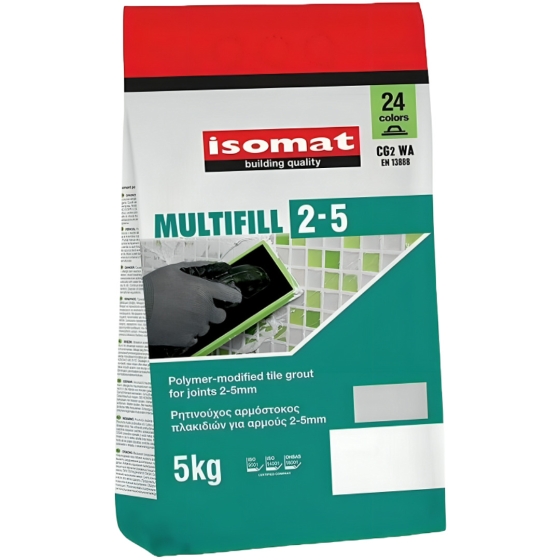 ISOMAT MULTIFILL 2-5mm Νο01 ΛΕΥΚΟ  5Kg  ΑΡΜΟΣΤΟΚΟΣ ΠΛΑΚΙΔΙΩΝ